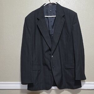 Towncraft Classic Gray Men's Blazer Size 48L Wool blend Formal Office , Wedding